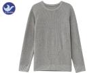Pointelle Men's Knit Pullover Sweater Cotton Round Neck Thermal Garment Anti -