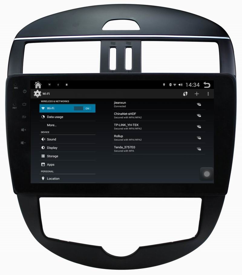 Ouchuangbo auto dvd player android 4.4 for Nissan Tiida 2011 support biuetooth SWC multimedia navigation system