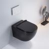 Buy cheap Porcelain One Piece Seamless Wall Mounted Elongated Toilet Black Color from wholesalers