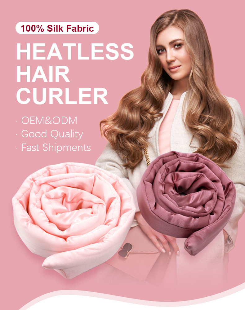 100 Silk Heatless No Heat Foam Rollers Ribbon Foam Curlers Lightweight