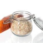 Food Factory Use 1Oz 4Oz 8Oz Round Shaped Clear Empty Storage Container Glass