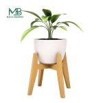 Modern Sustainable Bamboo Plant Pot Holder For Indoor Artificial Flower