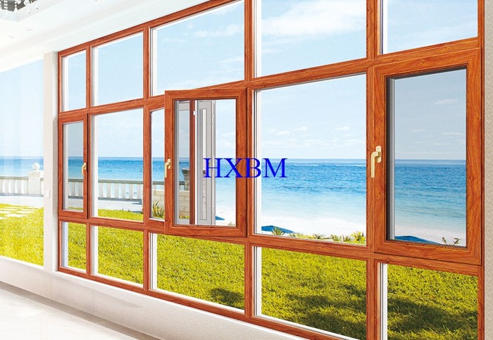 German Style Aluminum Clad Wood Windows With A Modern Look Reliability for Middle East market