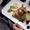 Buy cheap Plain Hotel A Grade Porcelain Plates Durable Heat Resistant White Porcelain Dishes from wholesalers