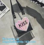 Handle Style PVC Material Shopping Tote Bags, Vinyl PVC Tote Handle Cosmetic