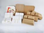 Food Grade Disposable Trays Brown Kraft Paper Lunch Box 2-4 Compartment