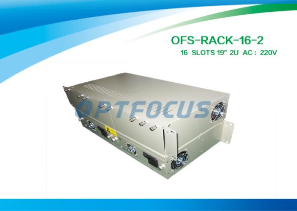 Buy cheap 19'' Fiber Media Converter Rack 16 Slots 2U AC220V DC - 48V Card Module Type from wholesalers