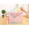 Buy cheap Stationery A4 Paper Waterproof Office Zipper File Bag, Office Stationery Bright Colors OEM File Bag Pocket Clear PVC Bag from wholesalers