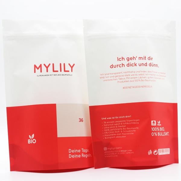 Buy cheap Biodegradable PLA Zipper Three Side Sealed Bag Color Printing For Packing Clothing from wholesalers
