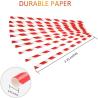 Buy cheap 6.35mm Popsticks Red Striped Drinking Christmas Paper Straws from wholesalers