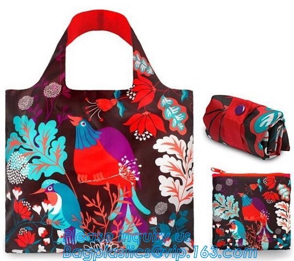 Nylon folding pocket foldable polyester shopping bag,Fashionable 420D Custom Logo Polyester Drawstring Bag bagease pack