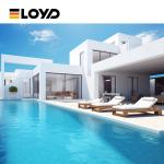 Leisure Facilities Windproof Double Clear Tempered Glass Fixed Windows