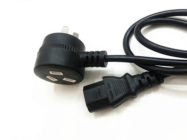 Buy cheap Best 10A/16A 3pin black two side power cable 0.5m-10m copper power cord from wholesalers