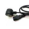 Buy cheap Best 10A/16A 3pin black two side power cable 0.5m-10m copper power cord from wholesalers
