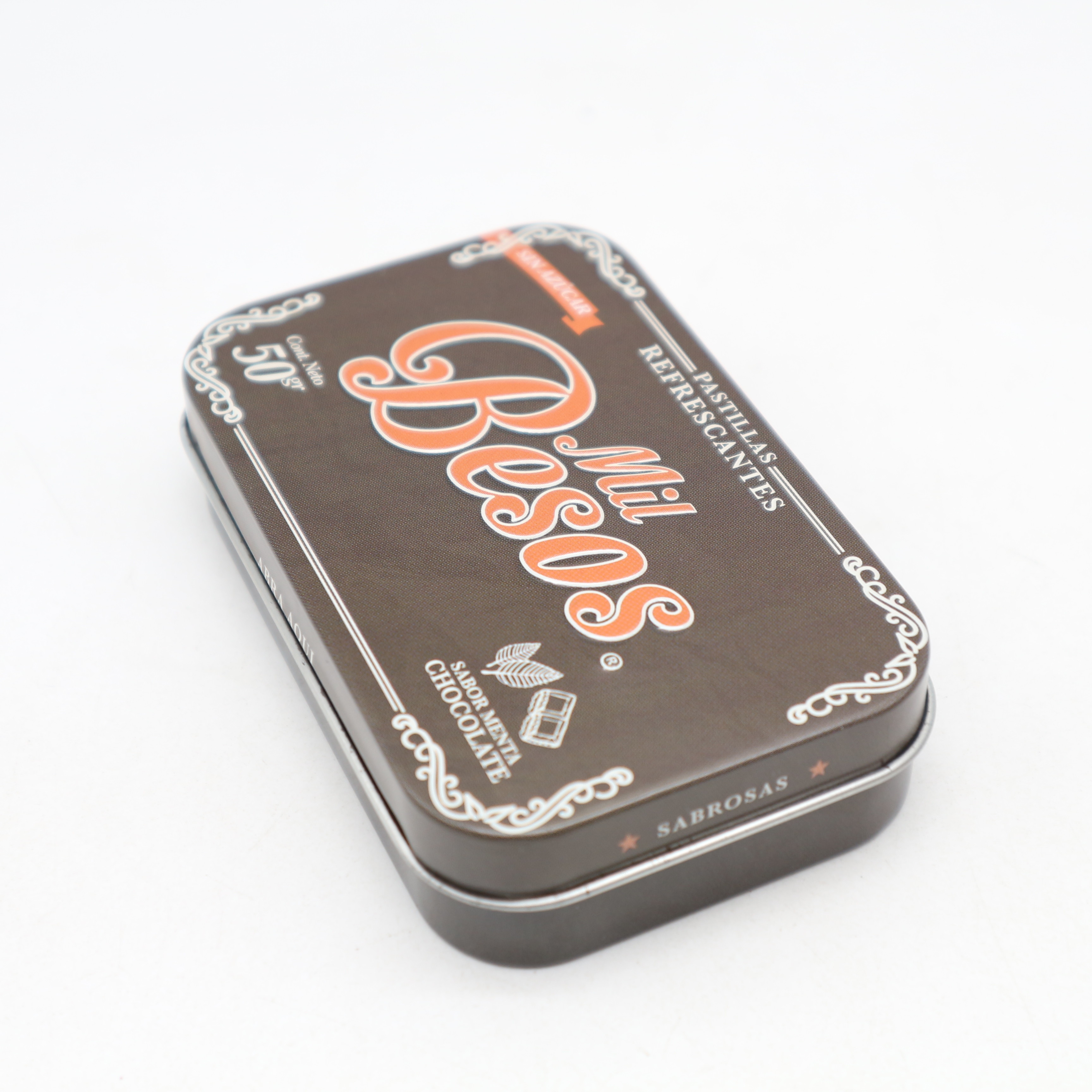 Rectangular Metal Tin Can CYMK Printed Mint Tin Box Empty Metal Containers with Lid