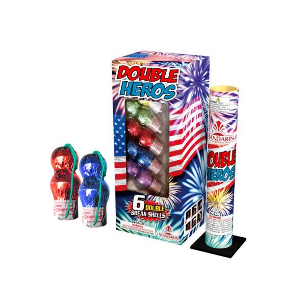 Buy cheap Celebration Chinese Canister Artillery Shells Double Bomb Heros Fireworks from wholesalers