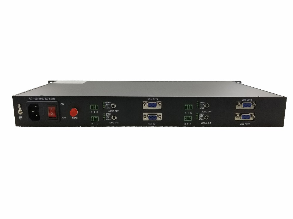 1080P/60HZ VAG video to fiber converter,4 Chs VGA+4 Chs Forward Audio+4 Chs RS232