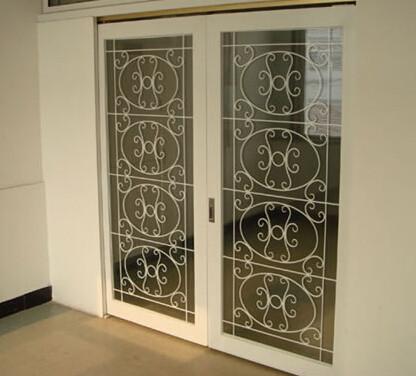 Buy cheap white color wrought iron glass from wholesalers
