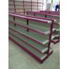Buy cheap Multi Sizes 4 Levels Metal Gondola Shelving Double Side Display Racks Pink For Retail shop from wholesalers