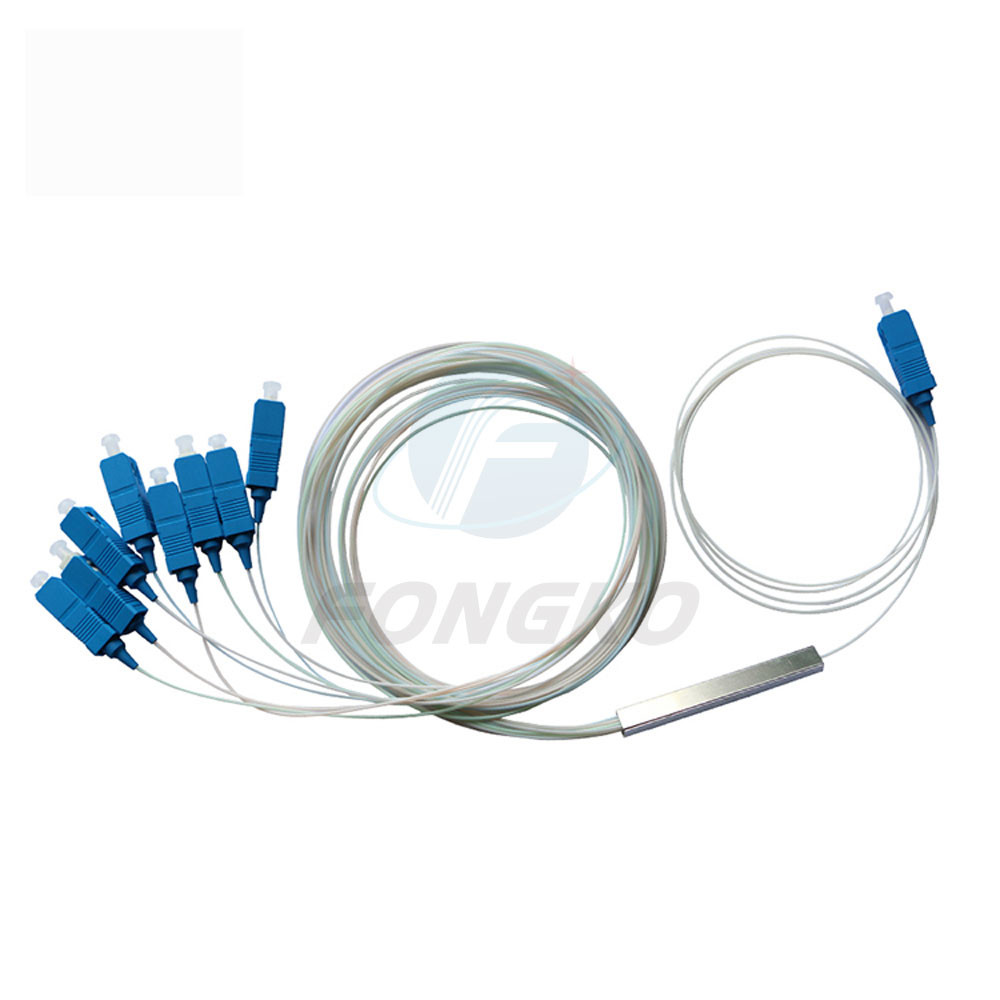 1x8 8 Core PLC FTTH Fiber Optic Splitter GPON EPON SCAPC SCUPC