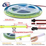Waterproof Green Flexible Strip Light High Density COB LED CE RoHs IP20 Ra90 8mm