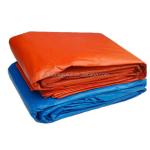 High Strength Blue Orange Color HDPE Coated PE Tarpaulin for Waterproof Fabric