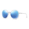 Buy cheap Women Scratch Resistant Sunglasses , Grey Blue Plastic Sunglasses Metal Temples from wholesalers