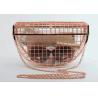 Buy cheap High - End Metal Mesh Metallic Clutch Bag Half-Round Hollow For Women from wholesalers