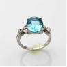Buy cheap 925 Silver Ring 9mmx11mm Oval Purple Cubic Zircon Gemstone Ring (R244) from wholesalers