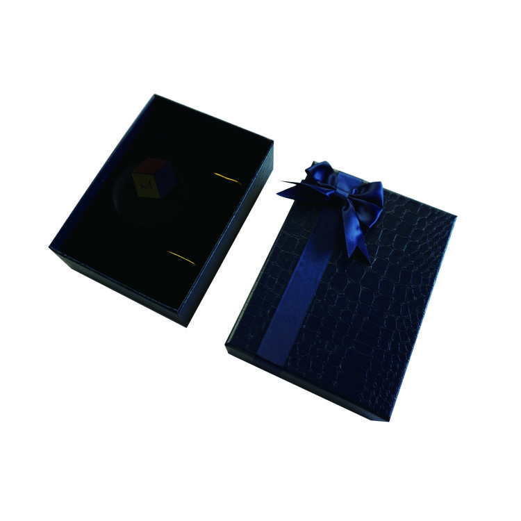 Bowknot Custom Size Paper Hard Cardboard Packaging Gift Boxes With Lids And Foam Insert