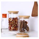 Smell Proof Bamboo Glass Container Set Food Storage Spice Mason Jar With