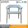 Buy cheap Hardwood Frame Armed Grey Leather Dining Chairs For Hotel Restaurant Banquet from wholesalers
