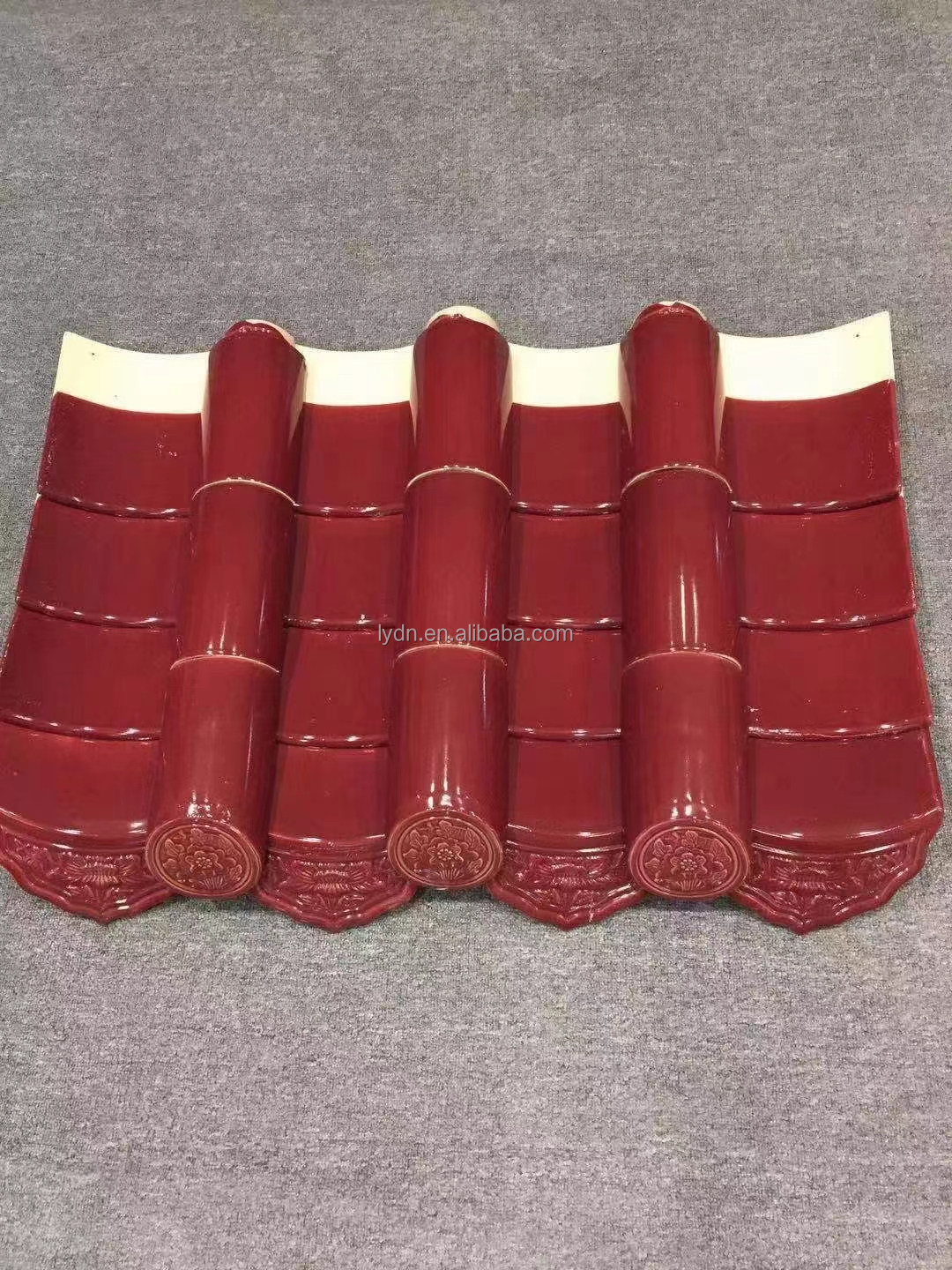 Glazed Tiles For Traditional Design Of Green Color Roof In Chinese Temple