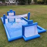 Buy cheap PVC Inflatable Sport Game Blue Inflatable Water Volleyball Net Field Soccer Field Arena Court Inflatable Soccer Court Field from wholesalers