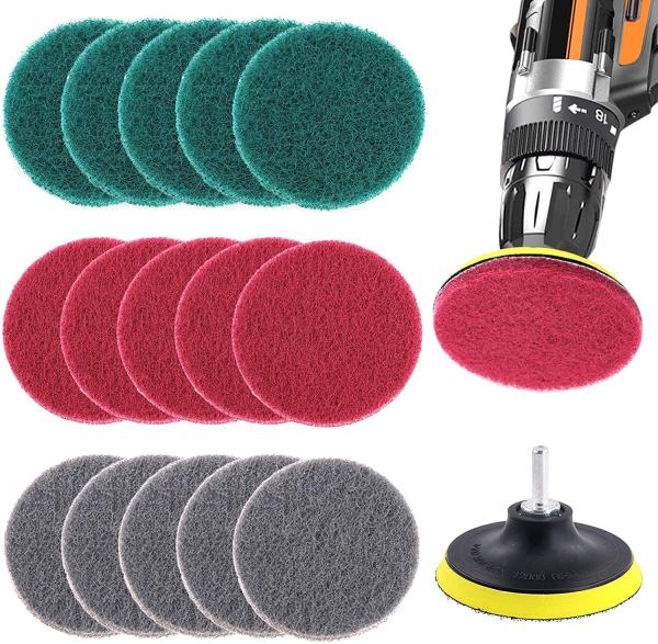 Buy cheap Bathroom 16Pcs Power Scrubber Drill Brush Kit With 4 Inch Disc Pad Holder from wholesalers