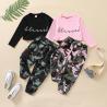 Buy cheap Children'S Outfit Sets Round Neck Letter Printing Top Camouflage Trousers Two Piece from wholesalers