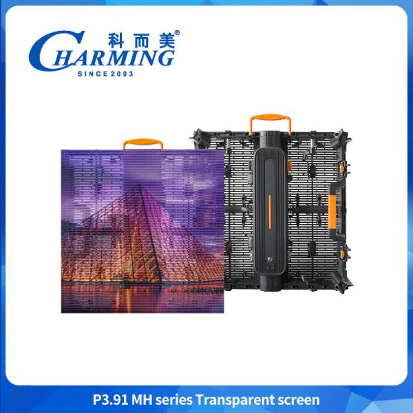 Rental P3.91 transparent screen waterproof for outdoor use factory outlet best