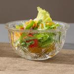 Vintage Glass Kitchen Wares Embossed Pressed Clear Glass Salad Bowls