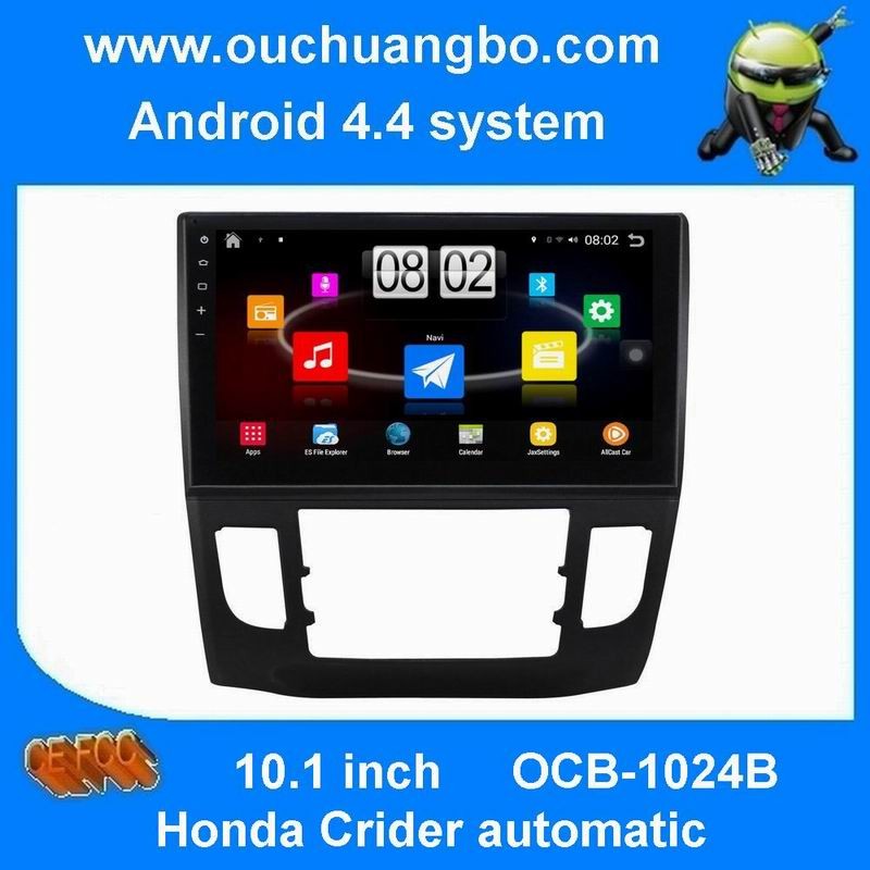 Ouchuangbo android 4.4 1024*600 capacitive touch screen gps radio player for Honda Crider automatic