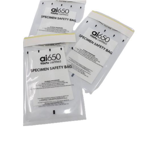 Polyethylene Clear 95kPa Specimen Transport Bag With Pressure Sensitive Adhesive