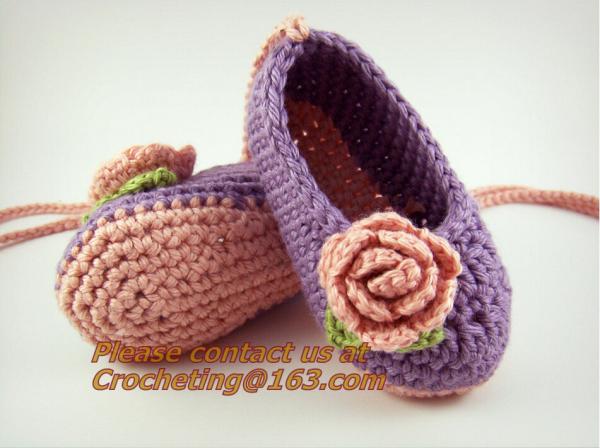 Buy cheap Crochet Baby, Booties, Socks Knitted, Newborn Loafers Shoes Plain Infant Slippers Footwea from wholesalers
