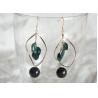 Buy cheap Nature Would Unique Design Love Green Eucalyptus Teardrop Shape 14K Gold Earrings Green from wholesalers