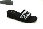 Fashion Adult Sliders Woman House Slipper Lady Black Sandal High Heel