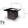 Buy cheap 36'' Outdoor Propane Coffee Brown Square Gas Square Fire Pit Powder Coating from wholesalers