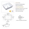 Buy cheap New Stylish Rectangle White Undermount Wash Basin Vitreous China from wholesalers