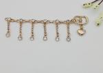 Rhinestones Boot Chains Bracelets , High Heel Shoe Jewelry Chains Delicate