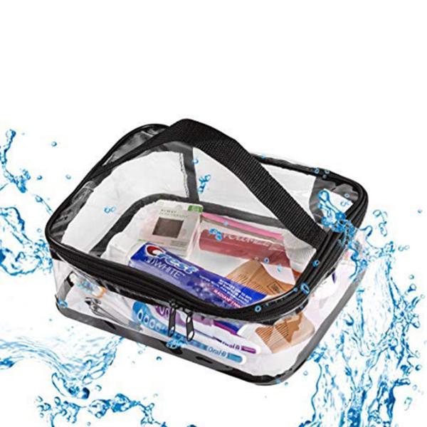 Buy cheap Waterproof Transparent PVC Train Case Organizer Makeup Pouch with Top Handle from wholesalers