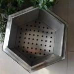 Hexagon Wood Burning Fire Pit Double Stainless Steel Smokeless Stove For Camping