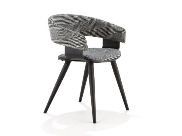 Buy cheap Mollie 4 Leg Timber Fiberglass Arm Chair Upholstered Seat And Back Two Tone Upholstery from wholesalers