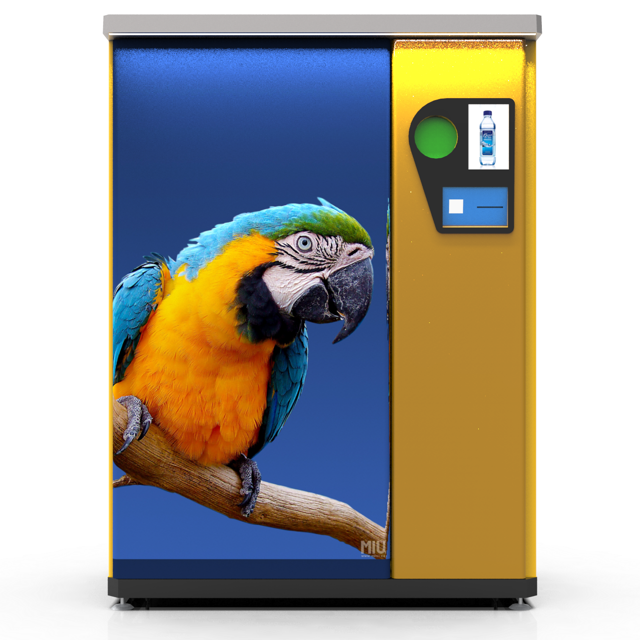 Outdoor Circle RVM 737 RVM Recycling Machines LCD Screen Display
